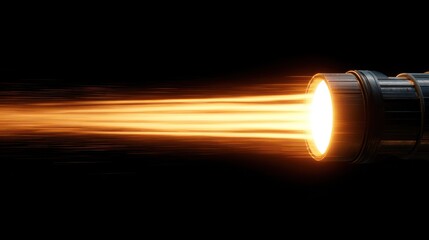 Fiery rocket exhaust