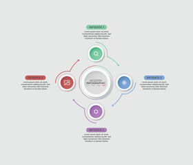 Modern Circular Business Infographic Template