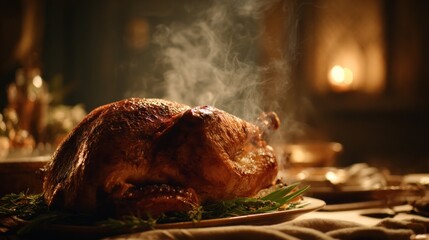 Roasted turkey, steaming hot (2)