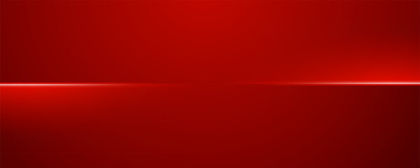 A vibrant red background with a subtle horizontal light strip