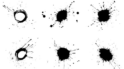 Collection of grunge black circles with distressed textures, perfect for overlays, frames, or abstract background elements