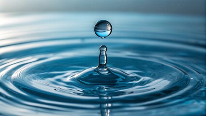 Blue liquid splash ripple