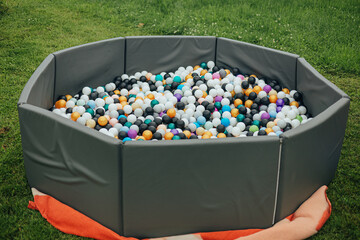 Outdoor Colorful Ball Pit for Kids’ Garden Fun