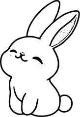 Black silhouette of a rabbit vector graphic download for animal lovers and easter projects design