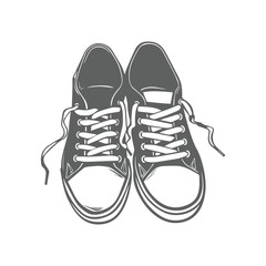 silhouette vector design of a pair of shoes