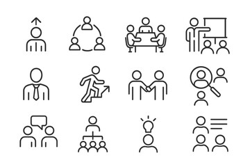 Diverse representations of teamwork and collaboration in a modern office setting with focus on leadership and communication skills