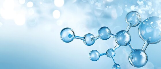 A set of images of light blue molecular structures, used for thematic concepts and promotional backgrounds related to molecules, atoms, or biochemistry.
