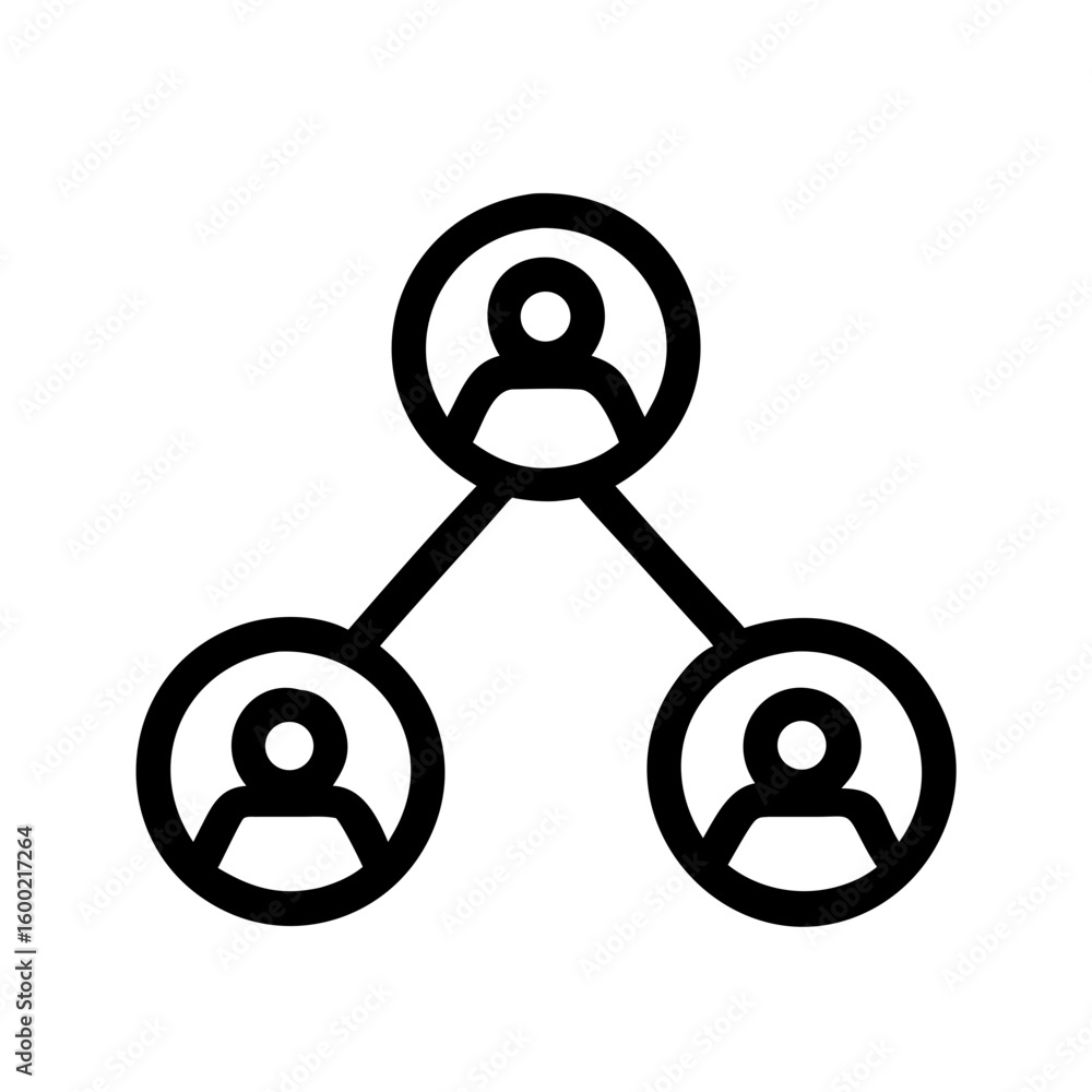 Poster organization chart diagram icon vector representing hierarchy structure and team connection network 