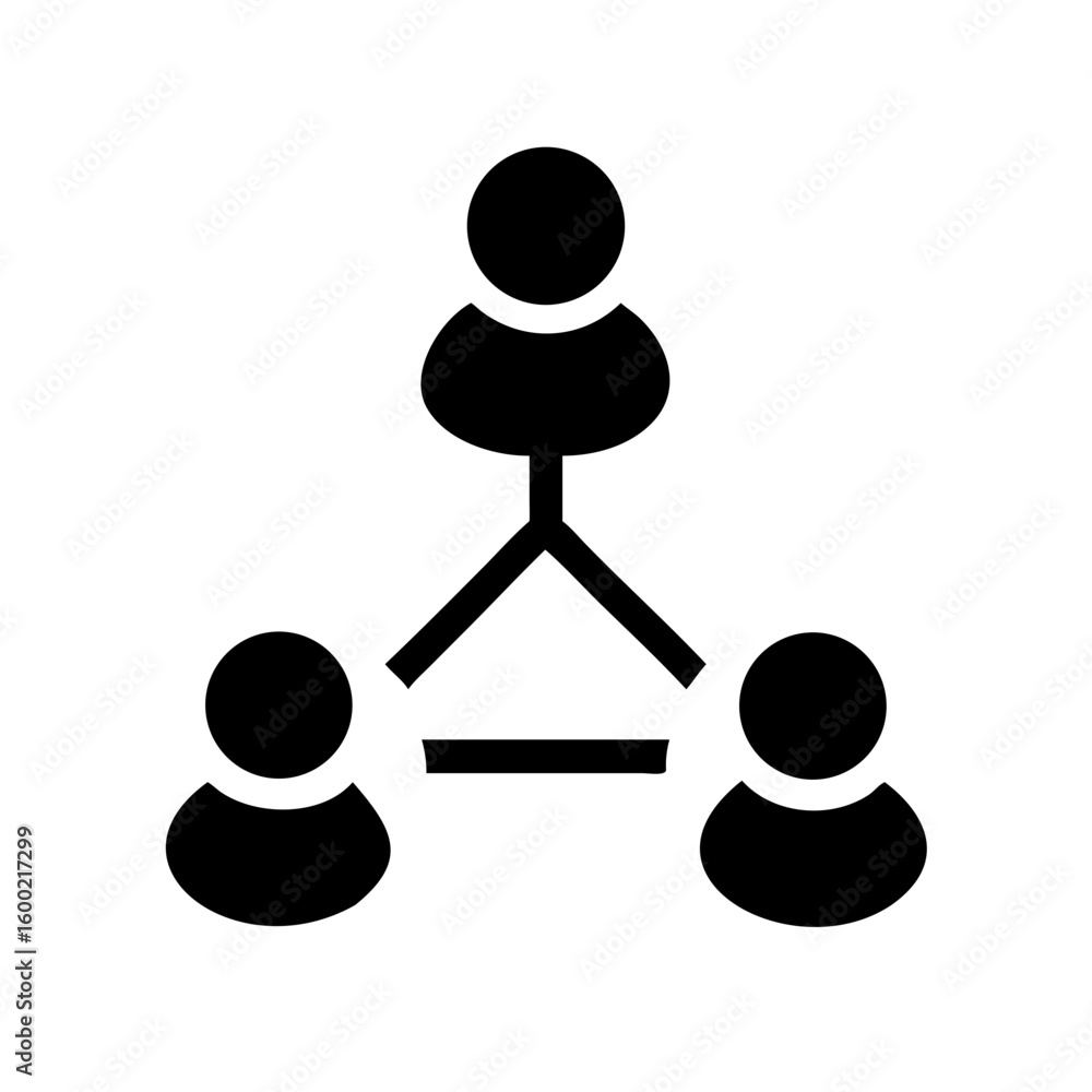 Poster find organization chart diagram hierarchy structure network connection teamwork and leadership icon