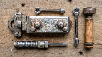Door lock with tools prepared for mechanical repair or installation