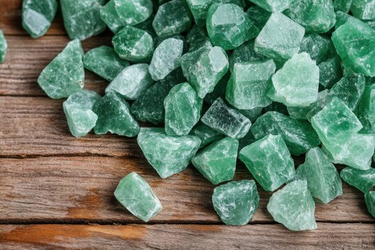 A Beautiful Array of Rough Green Gemstones jade Displaying Natural Texture and Color, Perfect for Collectors and Enthusiasts of Earthy Natural Minerals and Crystals