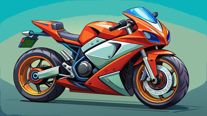 Colorful Stylized Sportbike Illustrations – Racing Motorcycle Vector Graphics