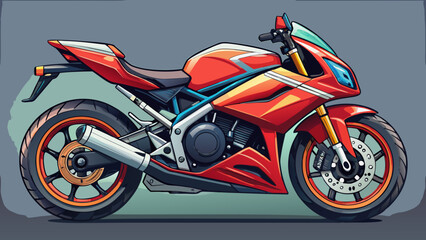 Colorful Stylized Sportbike Illustrations – Racing Motorcycle Vector Graphics