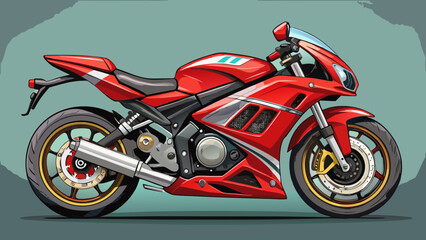 Colorful Stylized Sportbike Illustrations – Racing Motorcycle Vector Graphics
