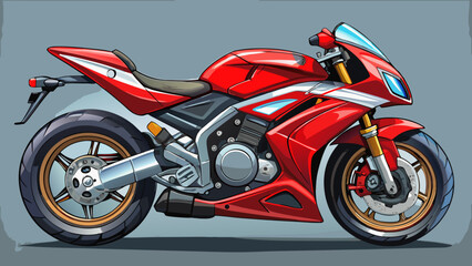 Colorful Stylized Sportbike Illustrations – Racing Motorcycle Vector Graphics