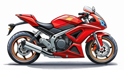 Colorful Stylized Sportbike Illustrations – Racing Motorcycle Vector Graphics