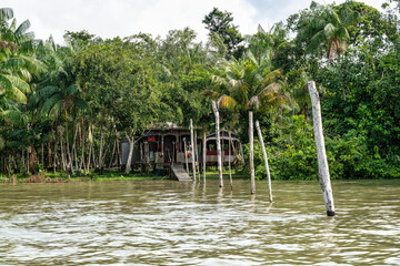 River boat tour on the Guama River at Belem do Para, a city on the north area of Brazil.