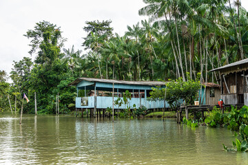 River boat tour on the Guama River at Belem do Para, a city on the north area of Brazil.