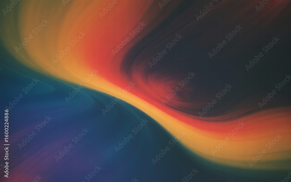 Aufkleber abstract swirling gradient of warm orange and yellow colors against a dark blue background creating 