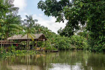 River boat tour on the Guama River at Belem do Para, a city on the north area of Brazil.