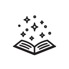 Obraz premium Magical book with sparkling creativity and inspiration concept