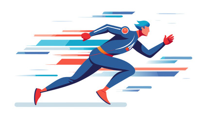 Vector Speed Runner Illustrations – Athletic Motion & Sprinting Graphics