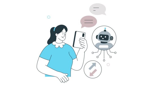 Ai Communication 2D Flat Animation
