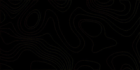 Abstract  Topographic contours map background . Vector geographic contour map. Abstract wave paper curved reliefs background. Black dark topography contour map texture wallpaper.