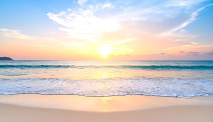 Obraz premium Soft sunset colors on a quiet beach