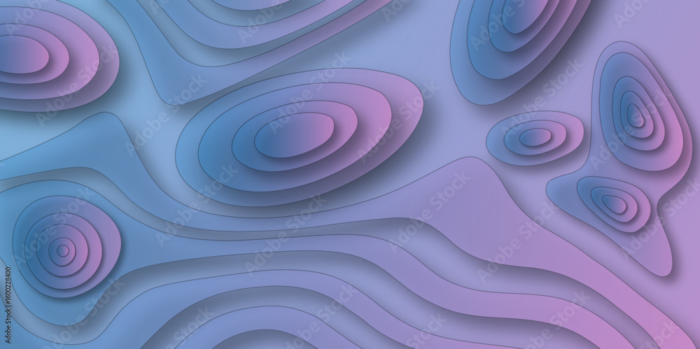 Poster abstract topographic contours map background . vector geographic contour map. abstract wave paper cu