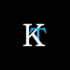 KT Monogram Fusion - Elegant Minimal Letter logo Design