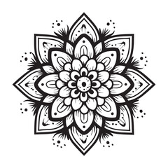 Intricate floral mandala design for creative projects and artwork