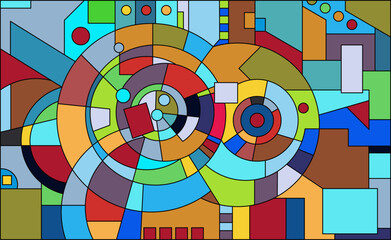 colorful abstract art for room decoration