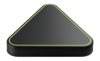 Triangular glide board with anti-slip rubber backing for core exercises