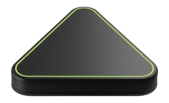 Triangular glide board with anti-slip rubber backing for core exercises