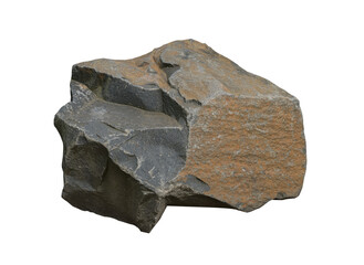 Rock stones isolated formation located part of the mountain, Brown Cliff Rock natural stone with rough texture surface isolated on backgrounds,Broken Edge of a Chunk of Rock Sea