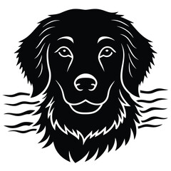 Happy Golden Retriever Dog Portrait at the Beach – Summer Vibes Vector

