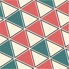 Geometric Triangle Pattern: A visually captivating geometric pattern composed of vibrant triangular shapes, artfully arranged to create a seamless and dynamic aesthetic.
