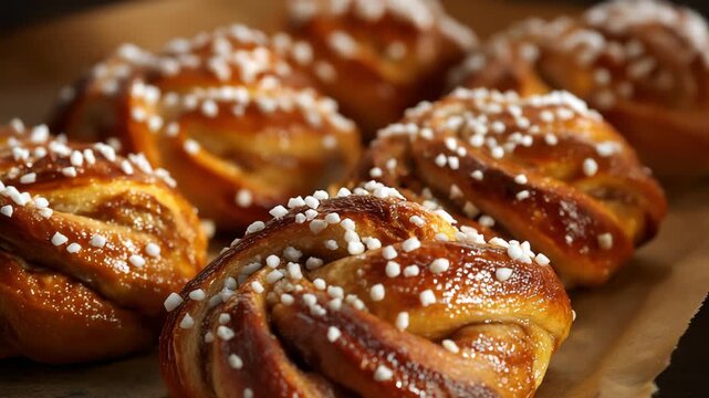 Fresh buns for breakfast,Swedish kanelbullar