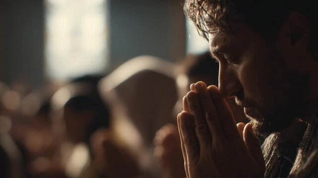 footage of people praying in a mosque 4K Videos