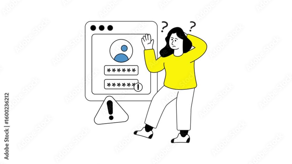 Poster login error animation mp4 file