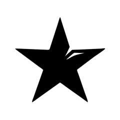 Obraz premium Five-Point Star with Asymmetrical Cut
