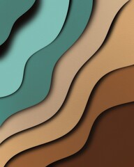 Abstract papercut waves -3D background texture