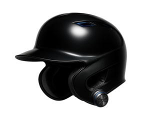 Batting helmet with ear guards and adjustable size dial