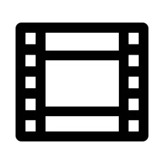 Simple Bold Film Strip Line Icon Shape Media Symbol