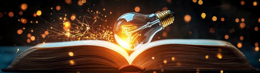 Fototapeta premium Glowing Light Symbolizes Knowledge and Creativity 