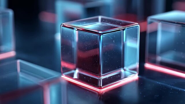Technological Transparent Cube Matrix Arrangement