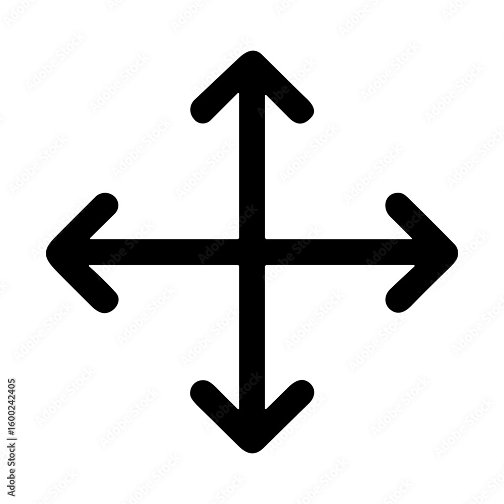 Poster simple line style directional arrow move tool shape icon element