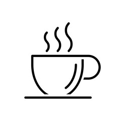 coffee cup icon vector, line sign