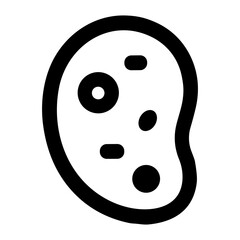 Fototapeta premium Simple Outline Organic Potato Food Vegetable Ingredient Cooking Icon